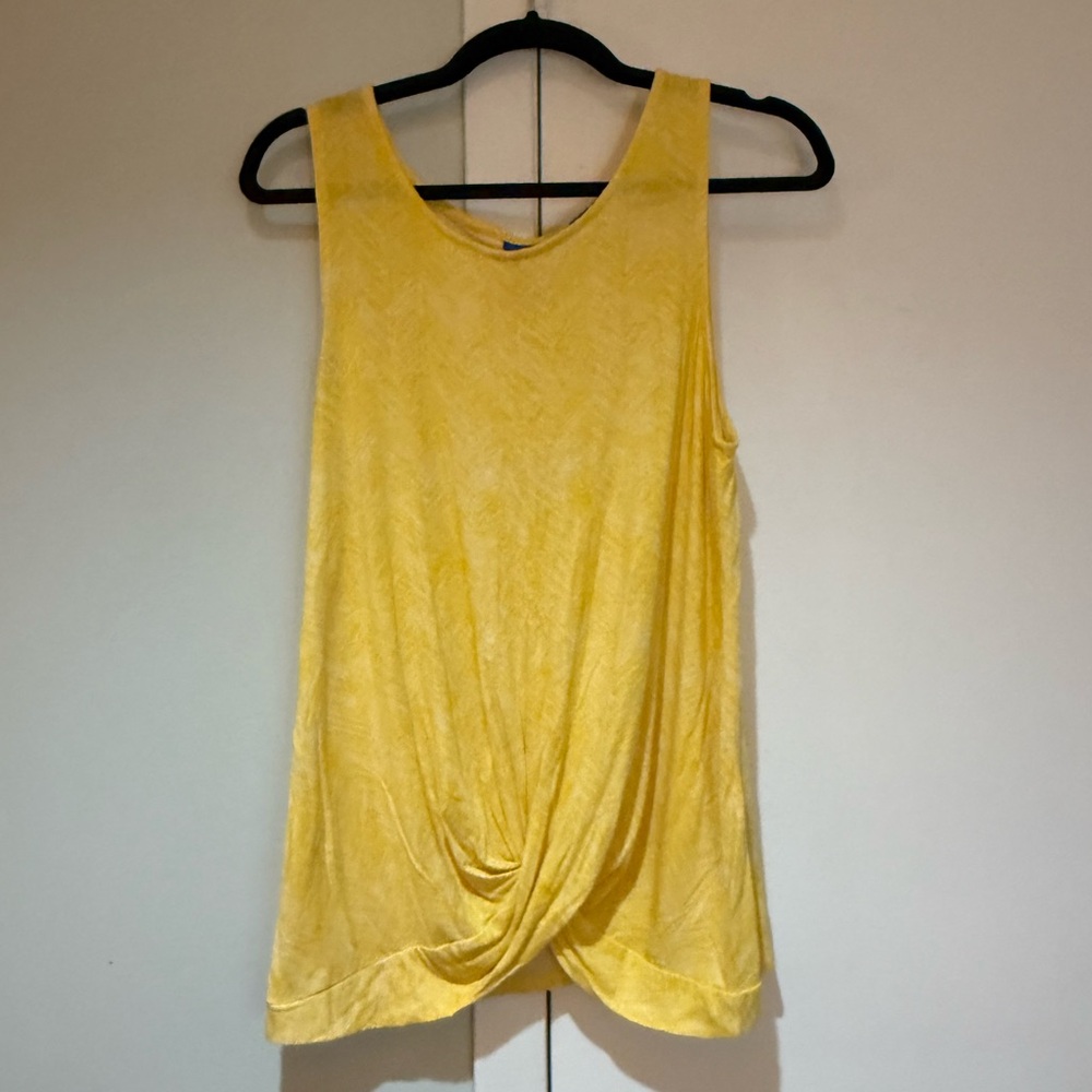 NWOT Apt. 9 Yellow Tie Front Tank Top